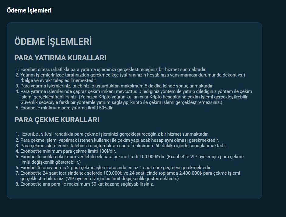 exonbet para yatırma